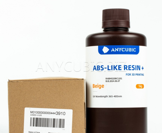 Фото 2 - Тілесна Світло-бежева Aбс-подібна Фотополімерна смола+ | Anycubic ABS-Like Resin+ Beige 1кг