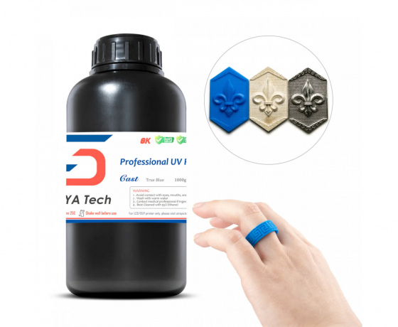 Фото 5 - Литєва фотополімерна смола, що випалюється, Cast TRUE BLUE by Siraya tech 1кг