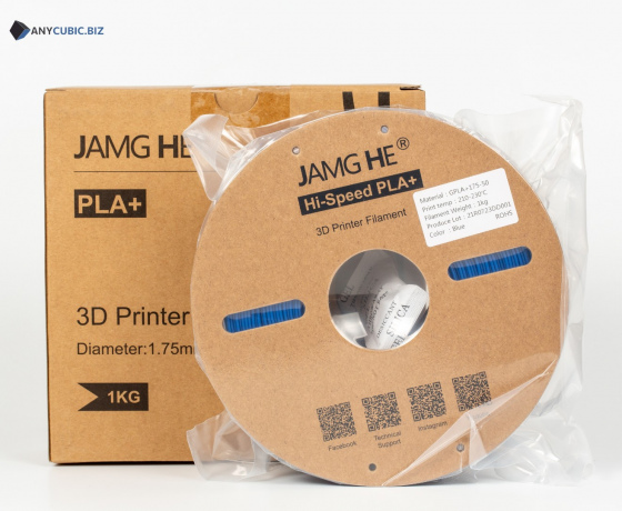 Фото 2 - Синій Високошвидкісний філамент для швидкісного друку Hi-Speed PLA+ JAMGHE 1,75 мм 1kg