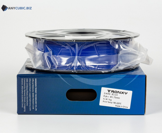 Фото 4 - Темно-синій PLA пластик Tronxy для 3D принтера 340м | 1 кг | 1,75 мм