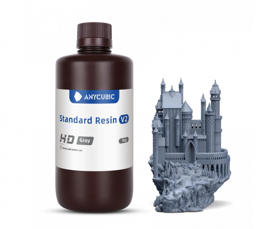 Фото 2 - Фотополімерна Стандартна смола v2 Сіра HD Anycubic