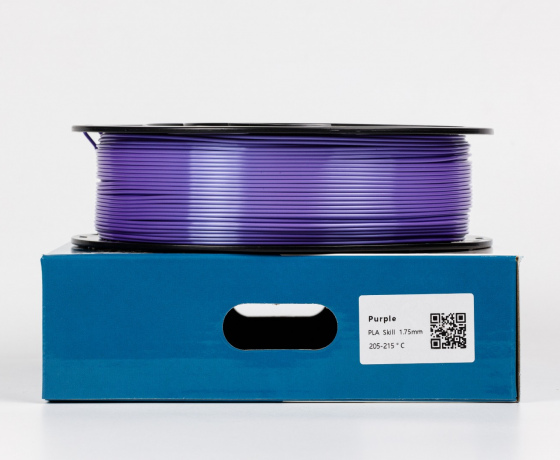 Фото 2 - Пурпурний Пла Пластик Шовковий \ PLA SILK Purple 1кг | 1.75мм | 330м