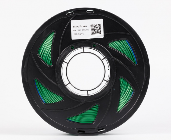 Фото 3 - Синій Зелений Пла Пластик Шовковий | PLA SILK Blue Green 1кг | 1.75мм | 330м