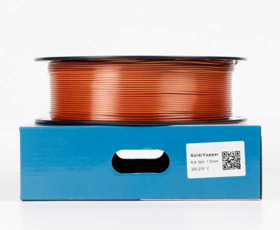 Фото 2 - Золото Мідь Пла Пластик Шовковий | PLA SILK Gold Copper 1кг | 1.75мм | 330м