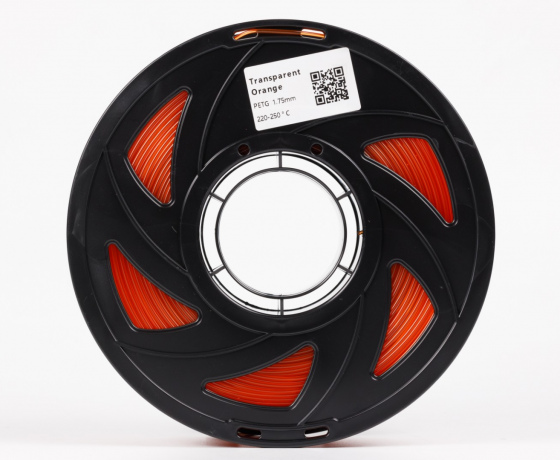 Фото 3 - PETG Напівпрозорий Помаранчевий 1кг | 1.75мм | 330м